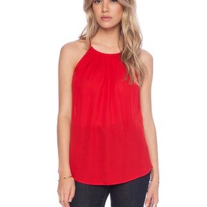 Joie Amarey red silk tank